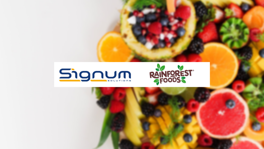 Signum Solutions & Rainforest Foods logo