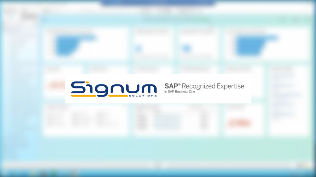 Signum Solutions SAP Business One recognised Expertise