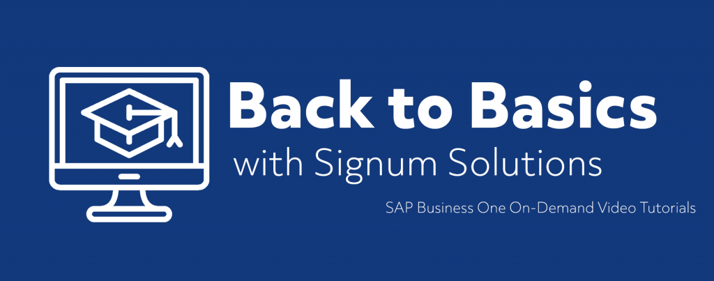 back to basics sap business one training logo signum solutions