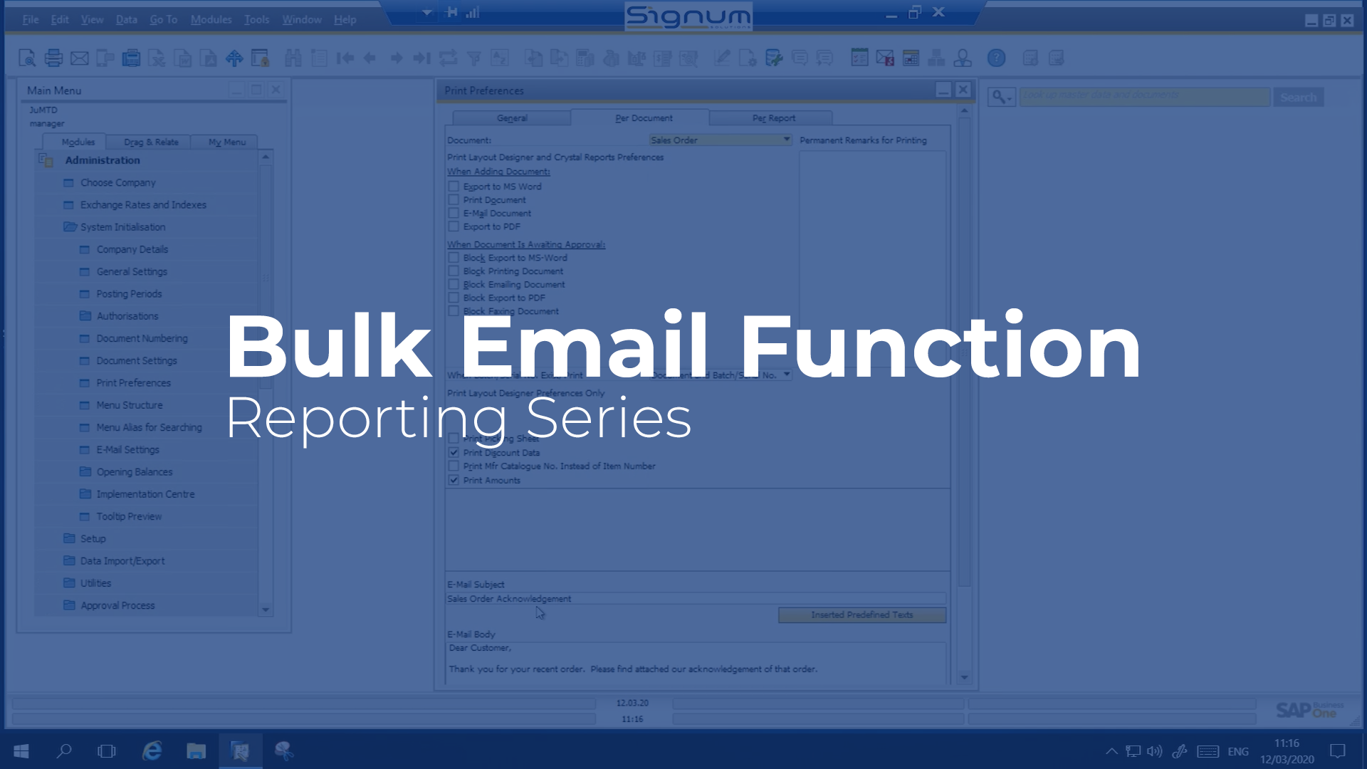 Bulk Email Function