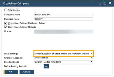 SAP Business One v10 Brexit localisation