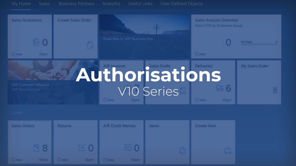 SAP Business One V10 Authorisations Video image