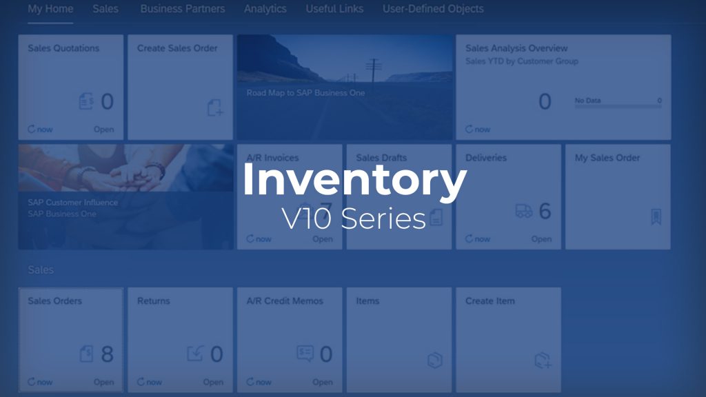 SAP Business One V10 inventory video image