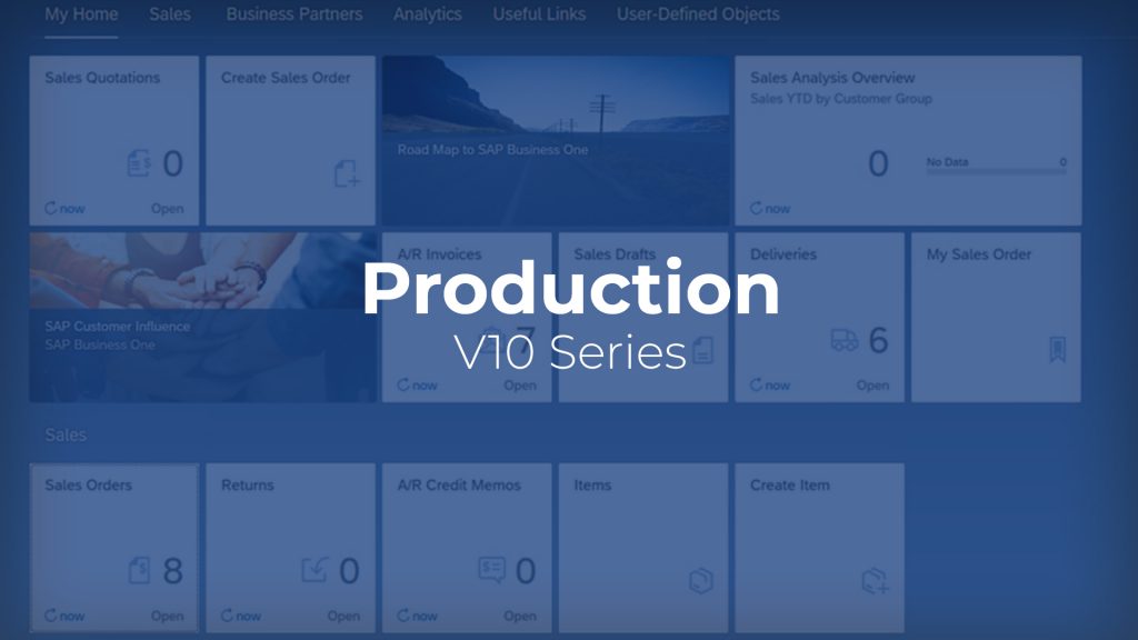 SAP Business One V10 production video image