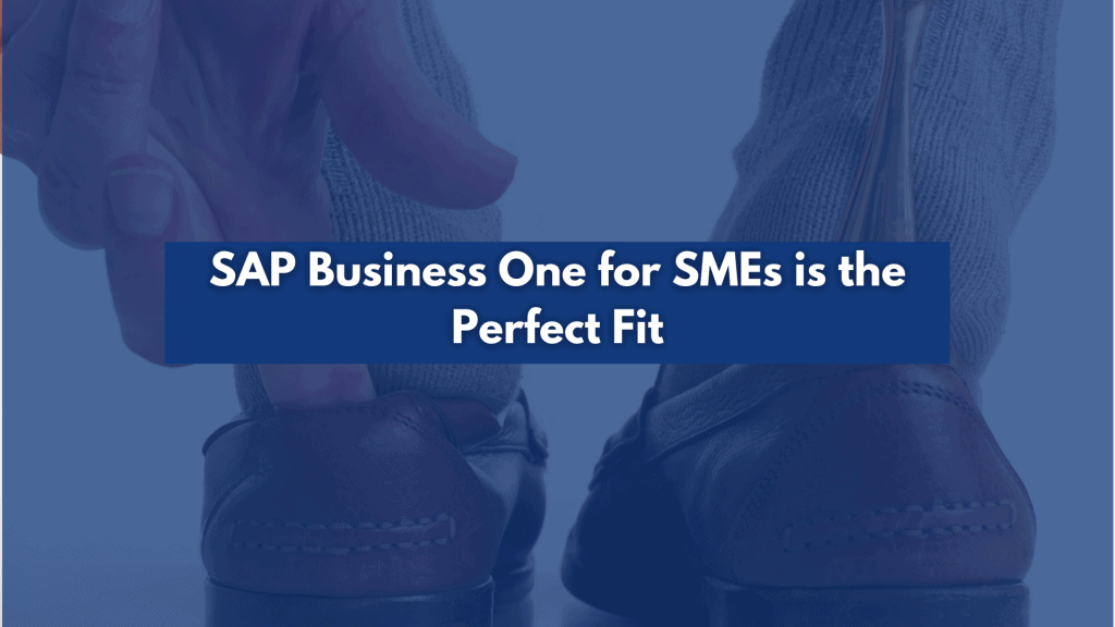 man putting shoes on, blog cover sap business one is perfect fit