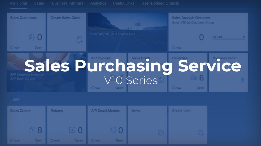 SAP Business One V10 sales purchasing video image