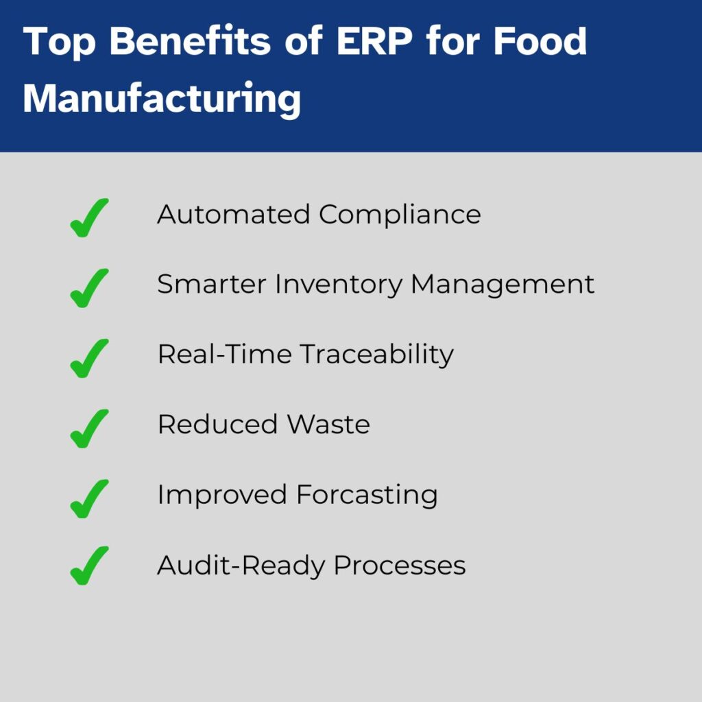 top benefits of erp for food manufacturings